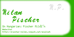 milan pischer business card